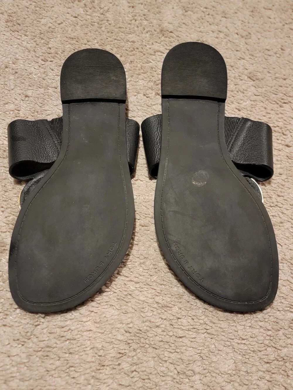 Tory Burch Benton Bands Sandals Black Size 7.5